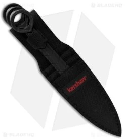 Kershaw Aethon 3-Piece Throwing Knife Set (Blackwash) KS1748X -Kershaw Shop Kershaw Aethon Black BHQ 176753 jr sheath