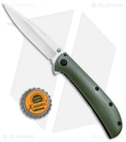 Kershaw Al Mar AM-3 Assisted Opening Knife Green G-10 (3" Satin) 2335GRN -Kershaw Shop Kershaw Al Mar AM 3 Green G 10 Satin 2335GRN BHQ 71073 jr bottlecap