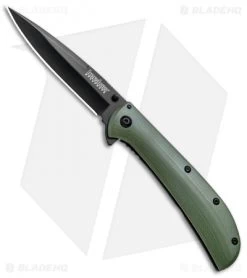 Kershaw Al Mar AM-4 Assisted Opening Knife Green G-10 (3.5" Black) 2330GRNBLK