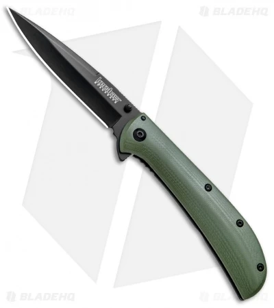 Kershaw Al Mar AM-4 Assisted Opening Knife Green G-10 (3.5" Black) 2330GRNBLK 1 Kershaw Al Mar AM-4 Assisted Opening Knife Green G-10 (3.5" Black) 2330GRNBLK