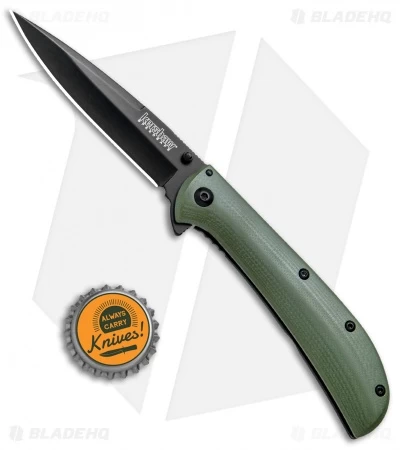 Kershaw Al Mar AM-4 Assisted Opening Knife Green G-10 (3.5" Black) 2330GRNBLK 4 Kershaw Al Mar AM-4 Assisted Opening Knife Green G-10 (3.5" Black) 2330GRNBLK - Image 4