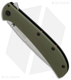 Kershaw Al Mar AM-4 Assisted Opening Knife Green G-10 (3.5" Satin) 2330GRN -Kershaw Shop Kershaw Al Mar AM 4 Green G10 satin BHQ 71006 er spine