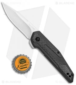Kershaw Anso Fraxion Liner Lock Knife CF/Black G-10 (2.75" Satin) 1160SAT -Kershaw Shop Kershaw Anso Fraxion LL CF Black G 10 1160SAT BHQ 79688 jr bottlecap
