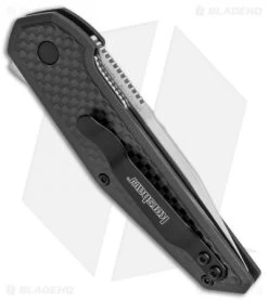 Kershaw Anso Fraxion Liner Lock Knife CF/Black G-10 (2.75" Satin) 1160SAT -Kershaw Shop Kershaw Anso Fraxion LL CF Black G 10 1160SAT BHQ 79688 jr side