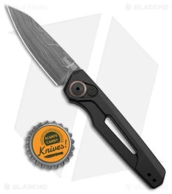 Kershaw Auto Launch 11 Black Aluminum Automatic Knife (2.75" Damascus) 7550DAM -Kershaw Shop Kershaw Auto Launch 11 Black Aluminum Damascus BHQ 175624 jr bottlecap