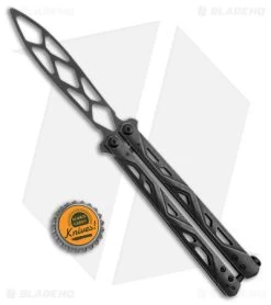 Kershaw Balanza Butterfly Trainer Knife Black SW (4.25" Black SW) 4950TR -Kershaw Shop Kershaw Balanza Knife Black SW BHQ 178512 jr bottlecap