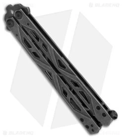 Kershaw Balanza Butterfly Trainer Knife Black SW (4.25" Black SW) 4950TR -Kershaw Shop Kershaw Balanza Knife Black SW BHQ 178512 jr side