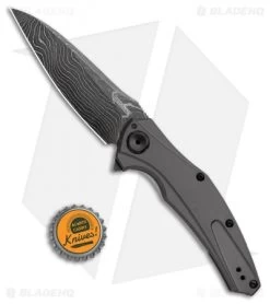 Kershaw Bareknuckle Sub Frame Lock Knife Gray Al (3.5" Damascus) 7777DAM -Kershaw Shop Kershaw Bareknuckle Sub FL Gray Al Damascus 7777DAM BHQ 103079 jr bottlecap