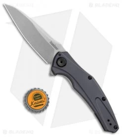 Kershaw Bareknuckle Sub Frame Lock Knife Gray Al (3.5" Stonewash) 7777 -Kershaw Shop Kershaw Bareknuckle Sub FL Gray Aluminum SW 7777 BHQ 80586 jr bottlecap 2