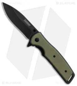 Kershaw Bevy Assisted Opening Knife OD Green G-10 (3.5" Blackwash)