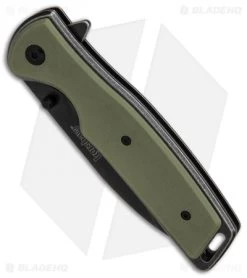 Kershaw Bevy Assisted Opening Knife OD Green G-10 (3.5" Blackwash) -Kershaw Shop Kershaw Bevy OD Green G10 Blackwash BHQ 83240 er spine
