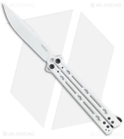 Kershaw Stormtrooper White Lucha Balisong Butterfly Knife (4.5" White) Blade HQ