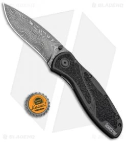 Kershaw Blur Assisted Opening Knife Black Aluminum (3.375" Damascus) 1670BLKDAM 8 Kershaw Blur Assisted Opening Knife Black Aluminum (3.375" Damascus) 1670BLKDAM -Kershaw Shop Kershaw Blur Assisted Opening Knife Black Aluminum Damascus 1670BLKDAM BHQ 107879 kp bottlecap jr