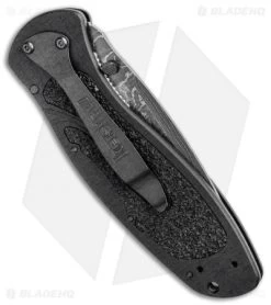 Kershaw Blur Assisted Opening Knife Black Aluminum (3.375" Damascus) 1670BLKDAM 7 Kershaw Blur Assisted Opening Knife Black Aluminum (3.375" Damascus) 1670BLKDAM -Kershaw Shop Kershaw Blur Assisted Opening Knife Black Aluminum Damascus 1670BLKDAM BHQ 107879 kp side jr