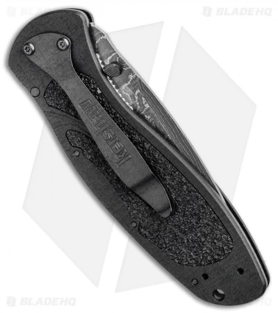 Kershaw Blur Assisted Opening Knife Black Aluminum (3.375" Damascus) 1670BLKDAM 3 Kershaw Blur Assisted Opening Knife Black Aluminum (3.375" Damascus) 1670BLKDAM - Image 3