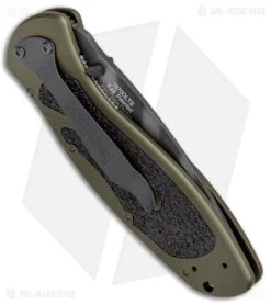 Kershaw Blur Assisted Opening Knife OD Green (3.375" Tiger Stripe) 1670OLTS -Kershaw Shop Kershaw Blur OD Green Tiger Stripe 1670OLTS BHQ 55587 jr side 2