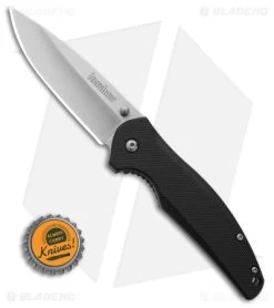 Kershaw Bowser Liner Lock Knife Black Nylon (3.25" Satin) -Kershaw Shop Kershaw Bowser LLK Black Nylon 3in Satin BHQ 107942 td size