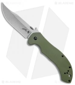 Kershaw Shop 19 Kershaw Emerson CQC-10K Frame Lock Knife OD Green G-10 (3.5" Stonewash) 6030