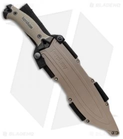 Kershaw Camp 10 Fixed Blade Knife Machete Tan (10" Black) 1077TAN -Kershaw Shop Kershaw Camp 10 Machete Tan 1077TAN BHQ 80576 jr sheath