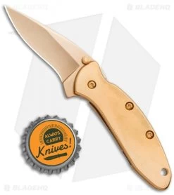 Kershaw Chive Assisted Opening Knife 24K Gold Plated (1.94" Gold) 1600G -Kershaw Shop Kershaw Chive AO 24K Gold Plated KS1600G BHQ 86782 jr bottlecap