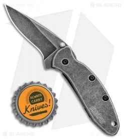 Kershaw Chive Assisted Opening Knife (1.94" Blackwash) 1600 -Kershaw Shop Kershaw Chive Assisted Opening Blackwash KS1600BLKBW BHQ 100765 jr bottlecap