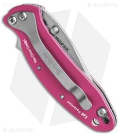 Kershaw Chive Assisted Opening Knife Pink (1.94" Bead Blast) 1600PINK 6 Kershaw Chive Assisted Opening Knife Pink (1.94" Bead Blast) 1600PINK -Kershaw Shop Kershaw Chive Assited Opening Knife Pink 1in 94cm Beadblast 1600 Pink BHQ 2218 td side 2