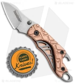 Kershaw Copper Cinder Keychain Knife Bottle Opener (1.4" Stonewash) 1025Cu 7 Kershaw Copper Cinder Keychain Knife Bottle Opener (1.4" Stonewash) 1025Cu -Kershaw Shop Kershaw Cinder Keychain Bottle Opener Copper SW 1025CU BHQ 94080 jr bottlecap