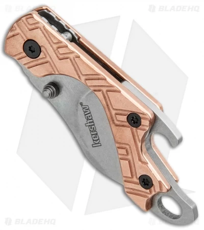 Kershaw Copper Cinder Keychain Knife Bottle Opener (1.4" Stonewash) 1025Cu 2 Kershaw Copper Cinder Keychain Knife Bottle Opener (1.4" Stonewash) 1025Cu - Image 2