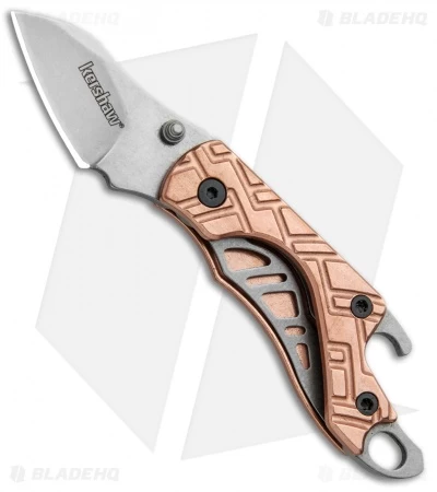 Kershaw Copper Cinder Keychain Knife Bottle Opener (1.4" Stonewash) 1025Cu 1 Kershaw Copper Cinder Keychain Knife Bottle Opener (1.4" Stonewash) 1025Cu