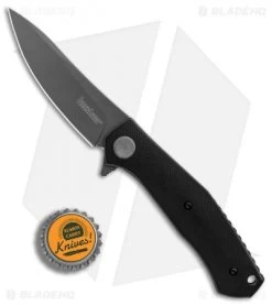 Kershaw Concierge Liner Lock Knife Black G-10 (3.25" Gray) 4020 -Kershaw Shop Kershaw Convierge Black G10 gray BHQ 80580 er bottlecap