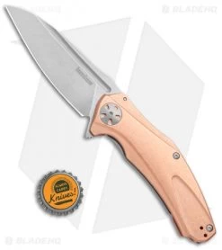Kershaw Copper Natrix XL Sub-Frame Lock Knife (3.75" Stonewash) 7008CU -Kershaw Shop Kershaw Copper Natrix XL Sub FL SW 7008CU BHQ 105985 jr bottlecap