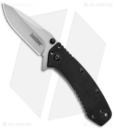 Kershaw Cryo Assisted Opening Flipper Knife Black G-10 (2.75" D2) Exclusive 1 Kershaw Cryo Assisted Opening Flipper Knife Black G-10 (2.75" D2) Exclusive