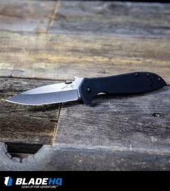 Kershaw Emerson CQC-6K Frame Lock Knife (3.25" Stonewash D2) 6034 -Kershaw Shop Kershaw Emerson CQC 6K Knife Stonewash 6034 BHQ21426 kp wood web 1
