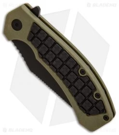 Kershaw Faultline Liner Lock Knife Green/Black GFN (3" Black) 8760 -Kershaw Shop Kershaw Faultline Green Black GFN black BHQ 81280 er spine