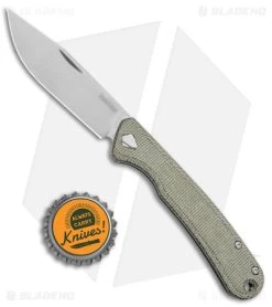 Kershaw Federalist Folding Knife Green Micarta (3.25" Stonewash) 4320 -Kershaw Shop Kershaw Federalist Folding Green Micarta SW BHQ 139782 jr bottlecap