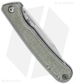 Kershaw Federalist Folding Knife Green Micarta (3.25" Stonewash) 4320 -Kershaw Shop Kershaw Federalist Folding Green Micarta SW BHQ 139782 jr side