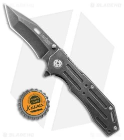 Kershaw Lifter Assisted Opening Flipper Knife (3.5" BlackWash) 1302BW -Kershaw Shop Kershaw Filter FL BlackWash BHQ 176771 jr bottlecap