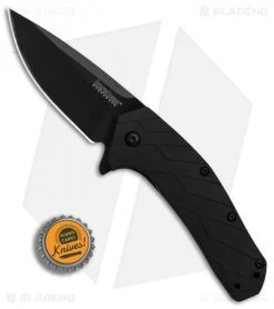 Kershaw Flock Assisted Opening Knife Black GFN (2.8" Black) 1330 -Kershaw Shop Kershaw Flock Black GFN black BHQ 83241 er bottlecap