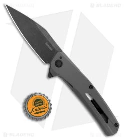 Kershaw Flyby Spring Assisted Frame Lock Knife Gray Steel (3" Black SW D2) 1404 -Kershaw Shop Kershaw Flyby Knife Gray BW BHQ 178494 jr bottlecap