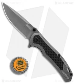 Kershaw Fringe A/O Frame Lock Knife Gray SS/Carbon Fiber (3" Gray) 8310 8 Kershaw Fringe A/O Frame Lock Knife Gray SS/Carbon Fiber (3" Gray) 8310 -Kershaw Shop Kershaw Fringe AO Gray SS Carbon Fiber Gray BHQ 80593 er bottlecap