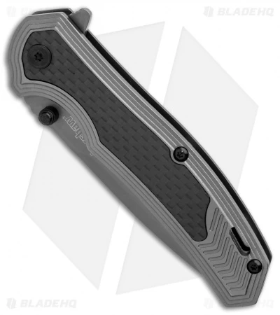 Kershaw Fringe A/O Frame Lock Knife Gray SS/Carbon Fiber (3" Gray) 8310 3 Kershaw Fringe A/O Frame Lock Knife Gray SS/Carbon Fiber (3" Gray) 8310 - Image 3