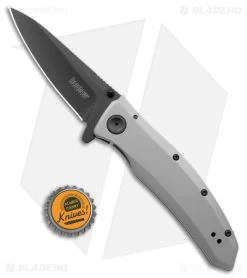 Kershaw Grid Assisted Opening Flipper Knife (3.75" Black) 2200 -Kershaw Shop Kershaw Grid Assisted Opening Flipper Black BHQ 34464 jr bottlecap