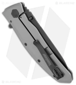 Kershaw Grid Assisted Opening Flipper Knife (3.75" Black) 2200 -Kershaw Shop Kershaw Grid Assisted Opening Flipper Black BHQ 34464 jr side