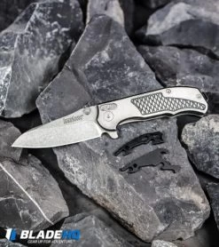 Kershaw Hinderer Agile Assisted Opening Knife (2.75" Stonewash) 1558 -Kershaw Shop Kershaw Hinderer Agile Assisted Opening Knife Stonewash 1558 BHQ 52169 kp rocks web