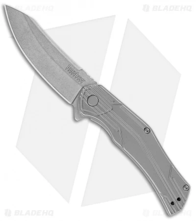 Kershaw Husker Assisted Opening Knife Stainless Steel (3" Stonewash) 1380 1 Kershaw Husker Assisted Opening Knife Stainless Steel (3" Stonewash) 1380