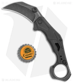 Kershaw Outlier Assisted Karambit Knife Black GRN (2.5" Black Stonewash) 2064 -Kershaw Shop Kershaw Karambit Black Dark SW jr bottlecap