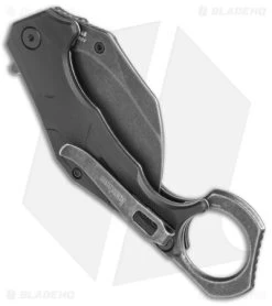 Kershaw Outlier Assisted Karambit Knife Black GRN (2.5" Black Stonewash) 2064 -Kershaw Shop Kershaw Karambit Black Dark SW jr side