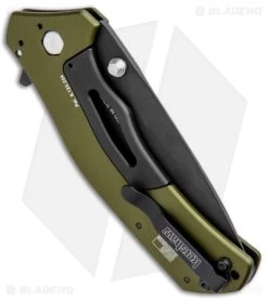 Kershaw Knockout Assisted Opening Knife Olive (3.25" Black) 1870OLBLK -Kershaw Shop Kershaw Knockout Assited Olive Black 1870OLBLK BHQ 21525 jr side