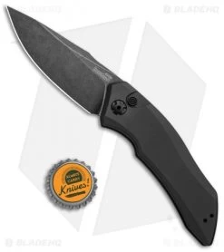 Kershaw Launch 1 Automatic Knife Gray Aluminum (3.4" Blackwash) 7100GRYBW -Kershaw Shop Kershaw Launch 1 Automatic Gray Aluminum BlackWash 7100GRYBW BHQ 91254 jr bottlecap