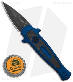 Kershaw Launch 12 CA Legal Mini Stiletto Automatic Knife Blue/CF (1.9" Black SW) -Kershaw Shop Kershaw Launch 12 CA Legal mini Stiletto Automatic Knife Blue CF 1in Black SW BHQ 145126 td size